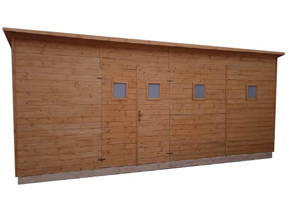 SLEVA Zahradní domek PALACANT 16mm, rozměr 3,3 x 6,3m (podl. 6x3m) +lazura dub+impregnace
