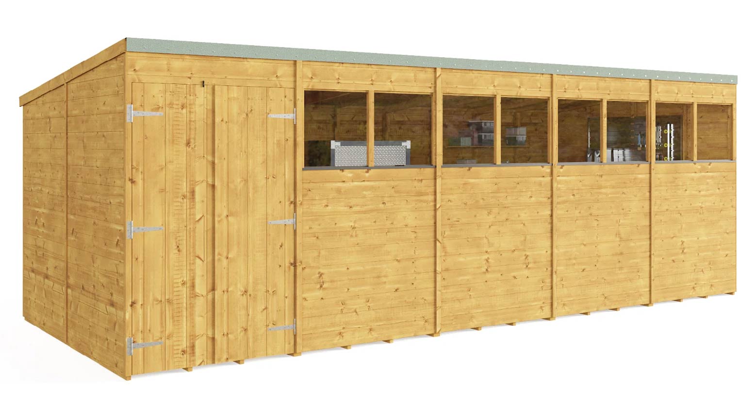 Dřevěná dílna / kancelář / zahradní domek LINARES V 4,3 x 6,3 m (podl. 6x4m) (16/19/24 mm)