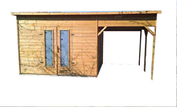 Zahradní domek TOL III rovná / pultová střecha + terasa 9m2+6m2