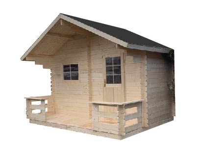 Venkovní sauna RONDA s terasou 4x3m (24/40mm)