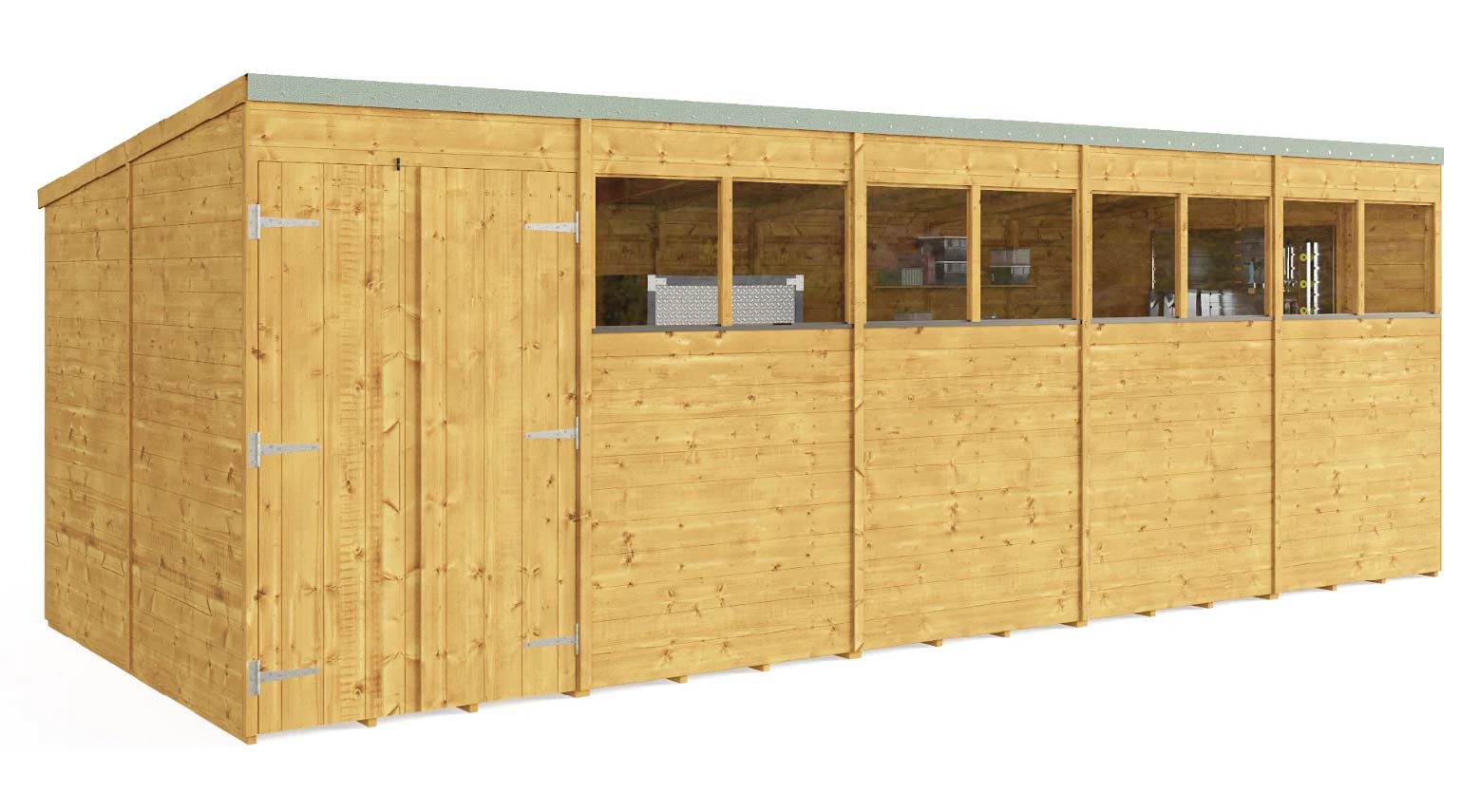 Dřevěná dílna / kancelář / zahradní domek LINARES III 3,1 x 6,1 m (16/19/24 mm)
