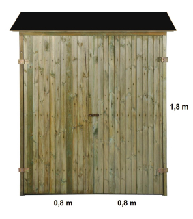 Dřevník 1,6m x 0,6m, výška 1,8m